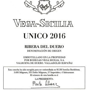 VEGA SICILIA UNICO 2016 75cl